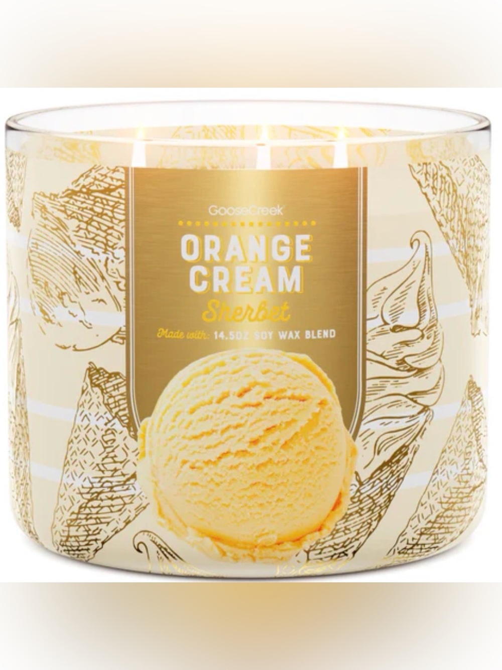 Goose Creek Orange Cream Sherbet 3-Wick Scented Candle - 14.5 oz